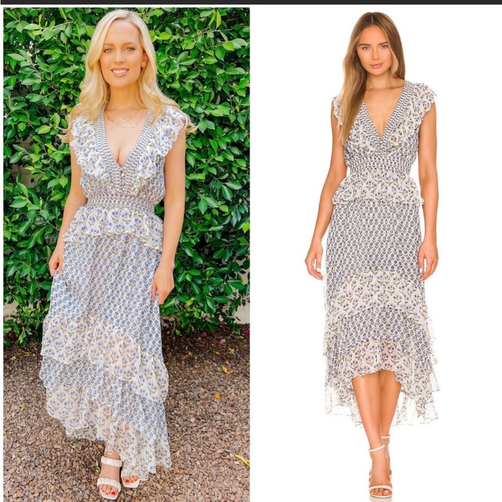 Misa Los Angeles Ingrid Maxi Dress Pure Vida Floral Mix Size XS